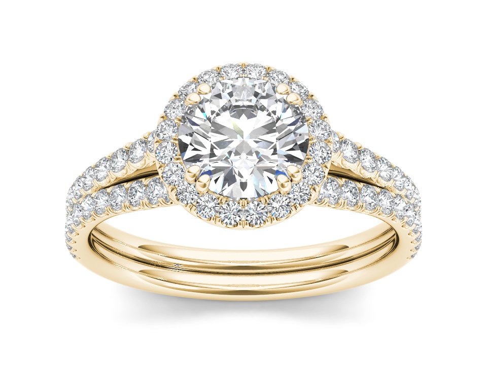 Devotion Double Prong Dual Split Halo Diamond Ring