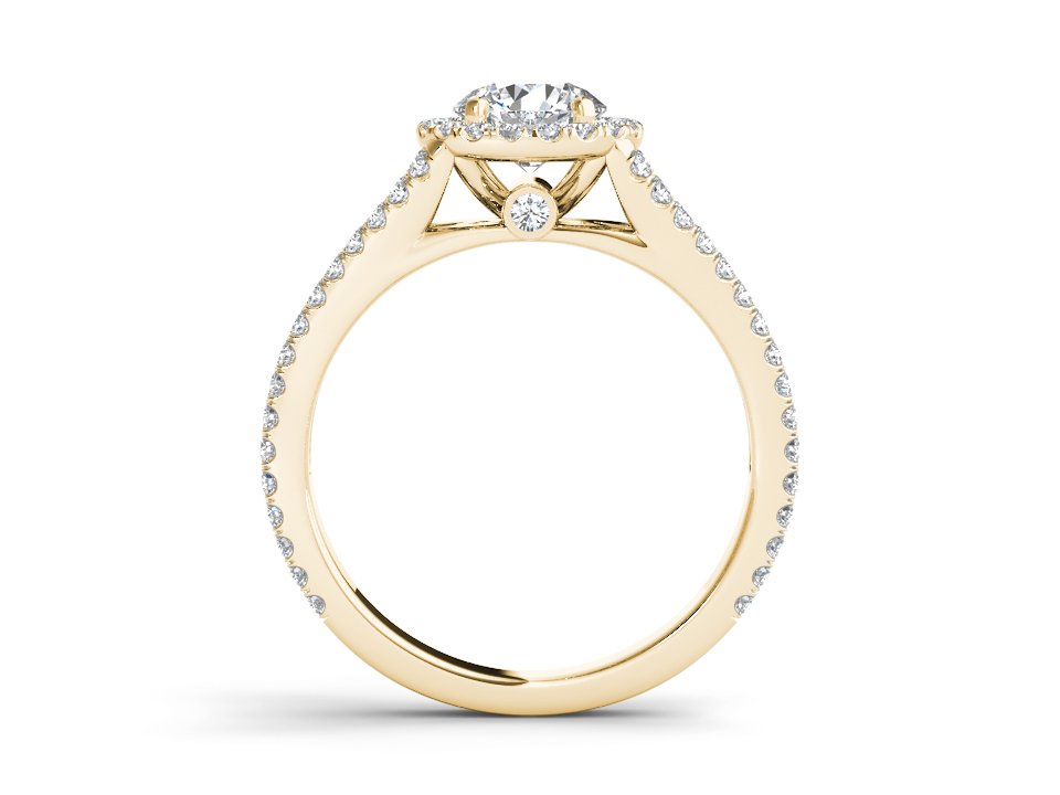 Aura Glow 1.36ct Diamond Double Split Trendy Halo Ring