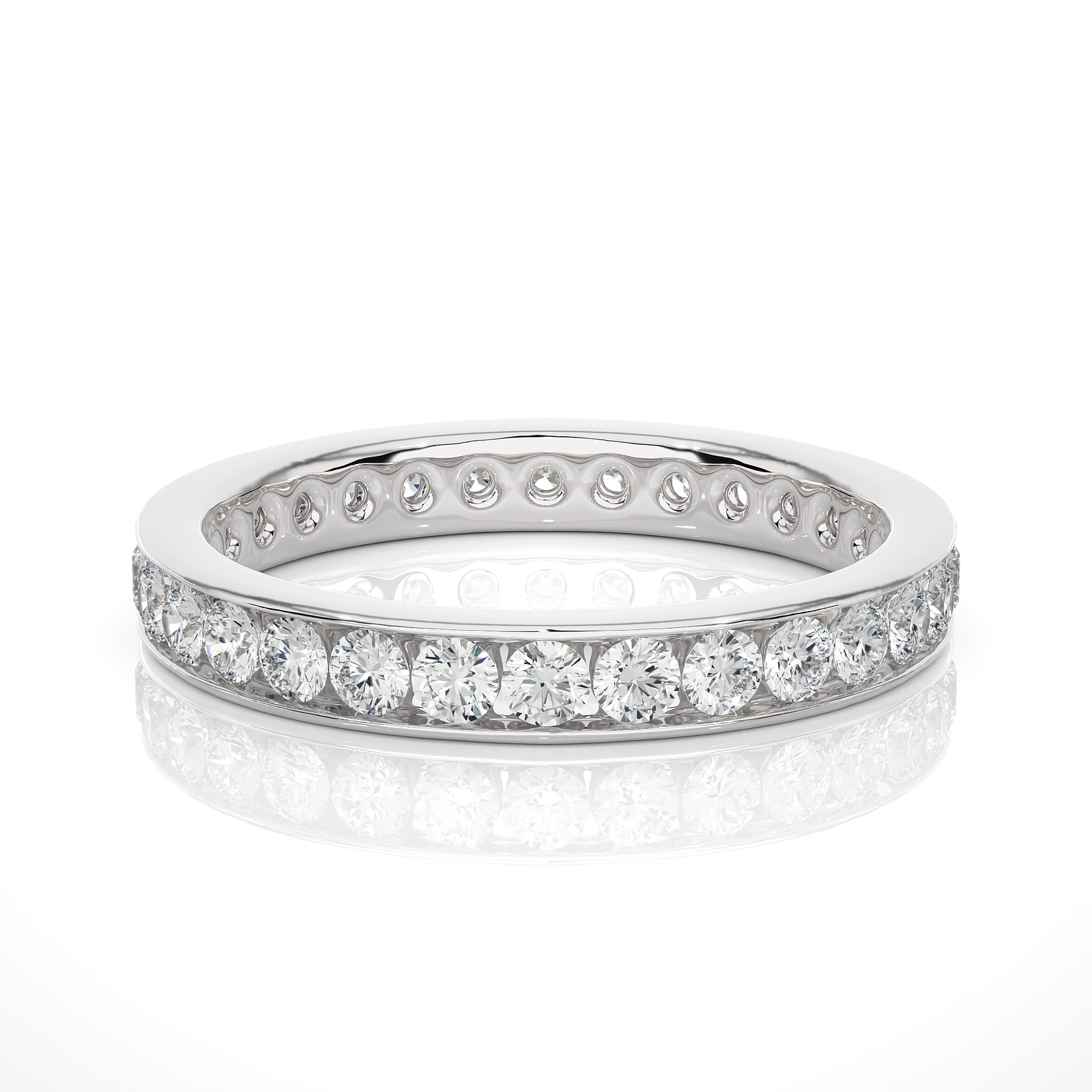 Channel Set Lab Grown Diamond Eternity Band