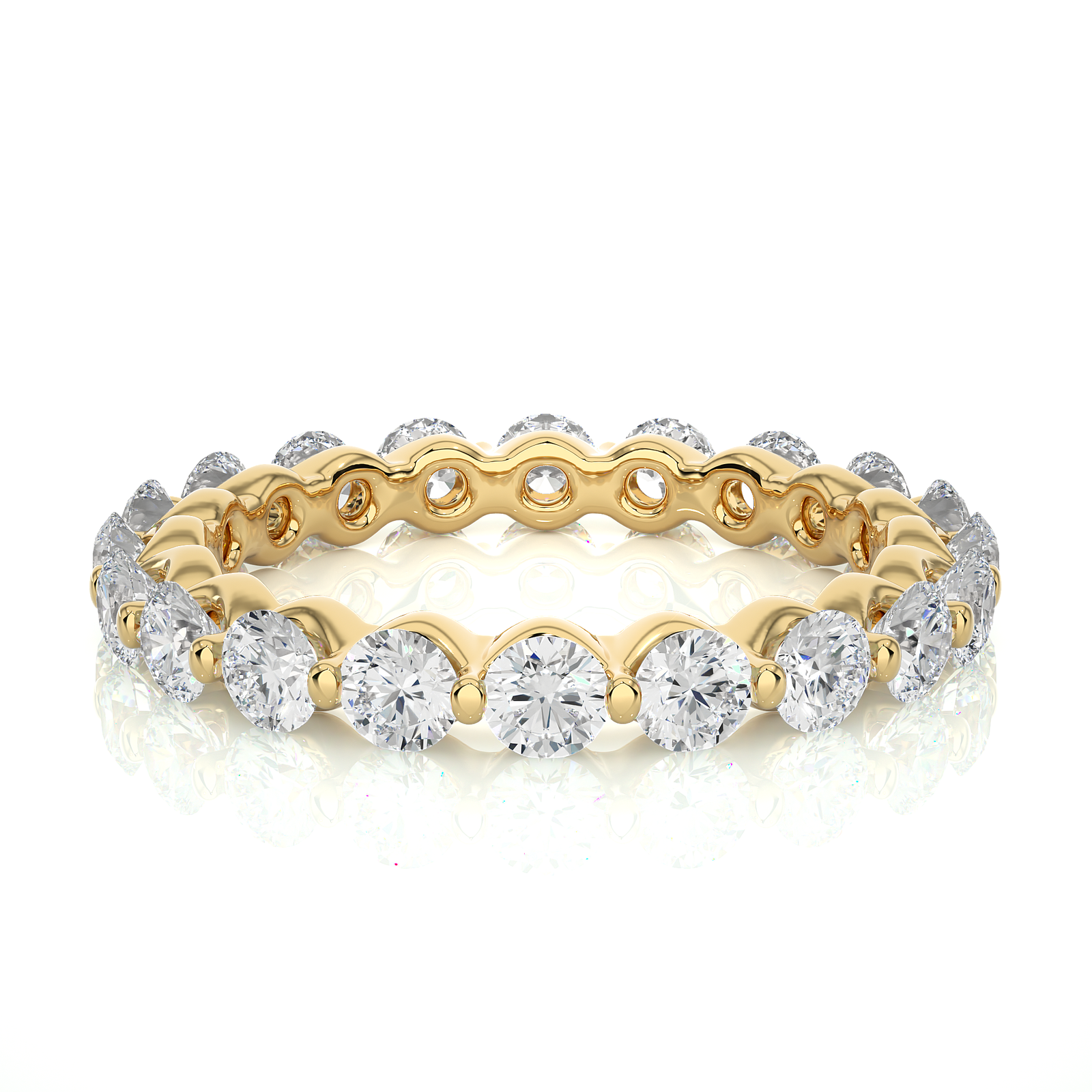 Floating Lab Grown Diamond Eternity Ring