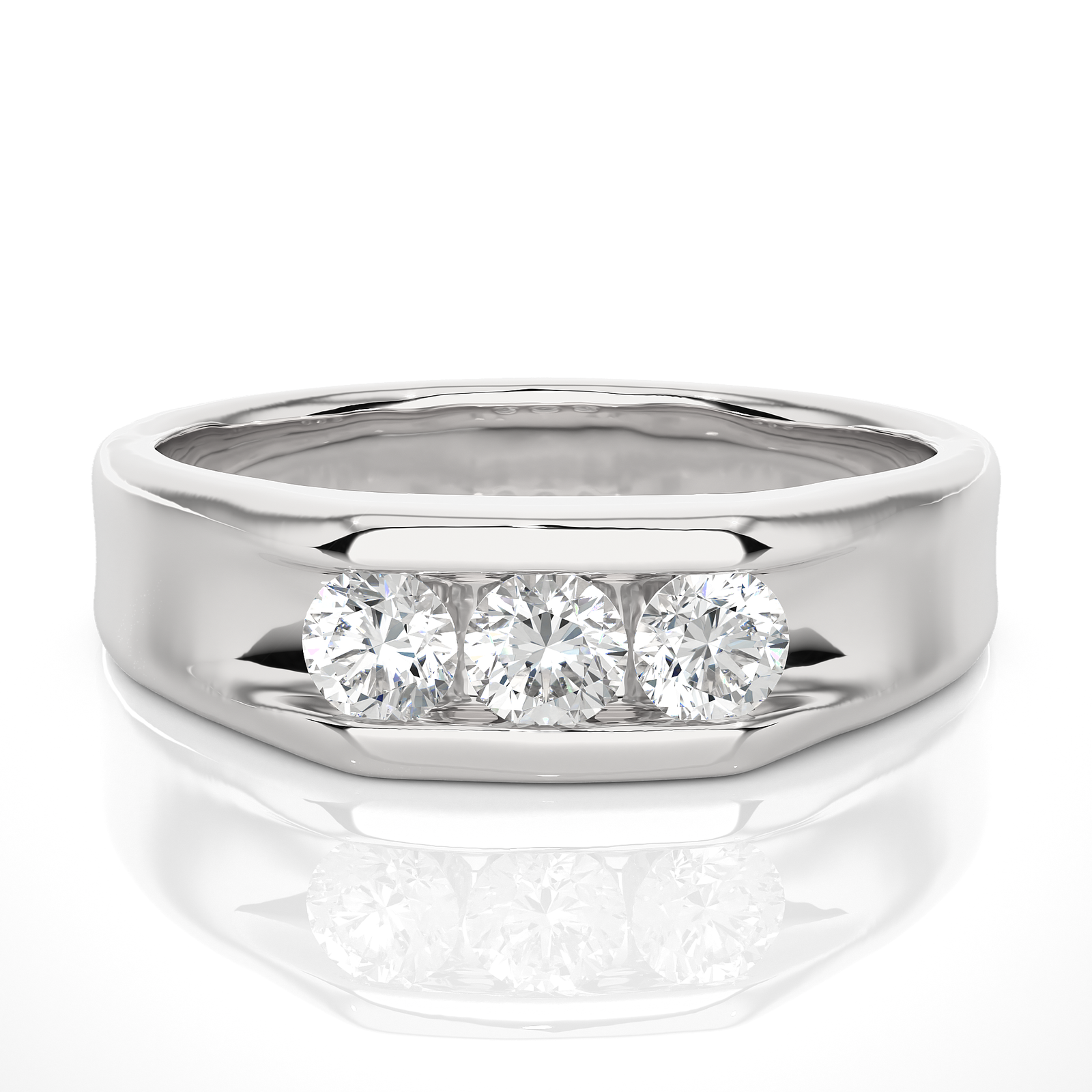 Classic Three-Stone Lab Grown Diamond Ring