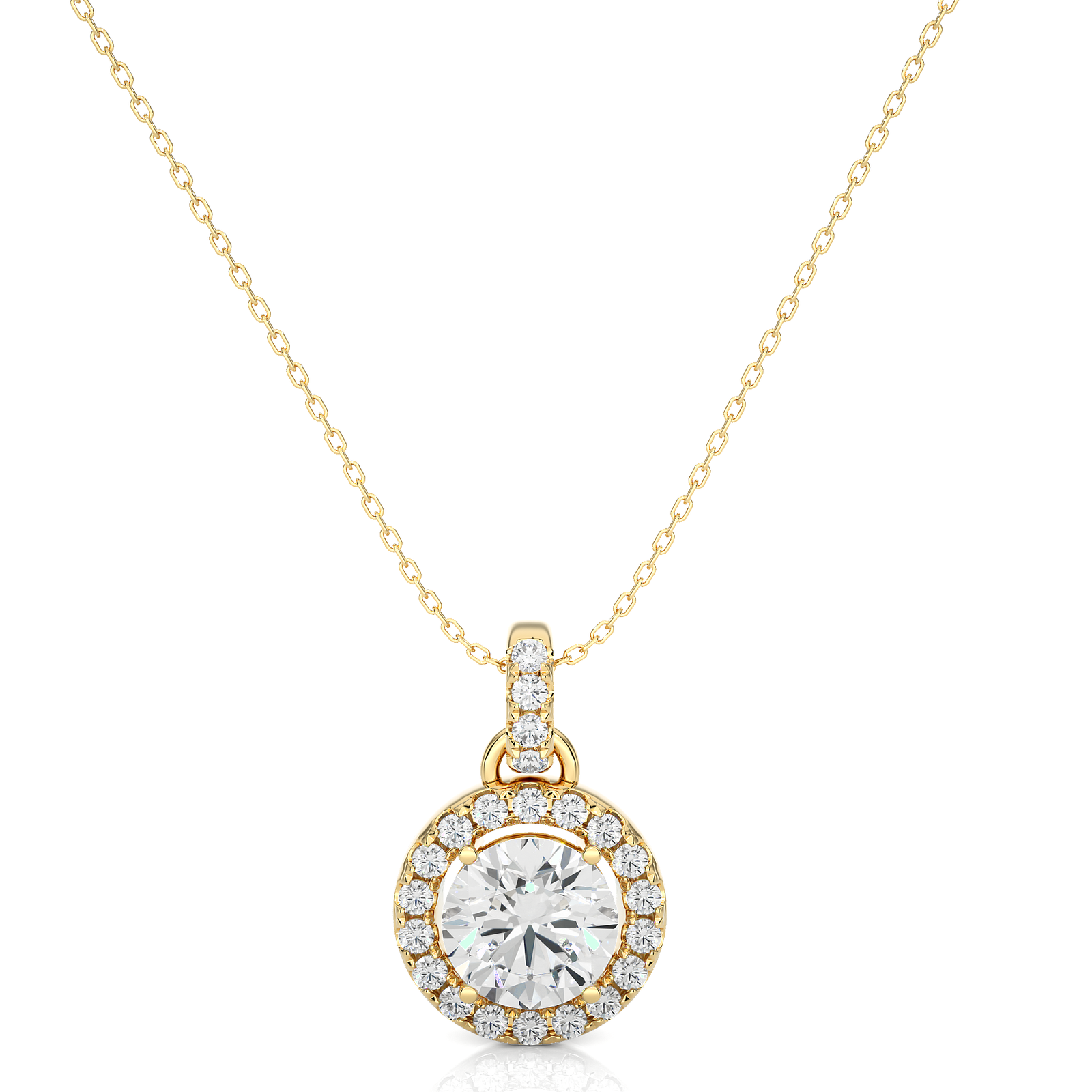 Diamond Halo Pendant 