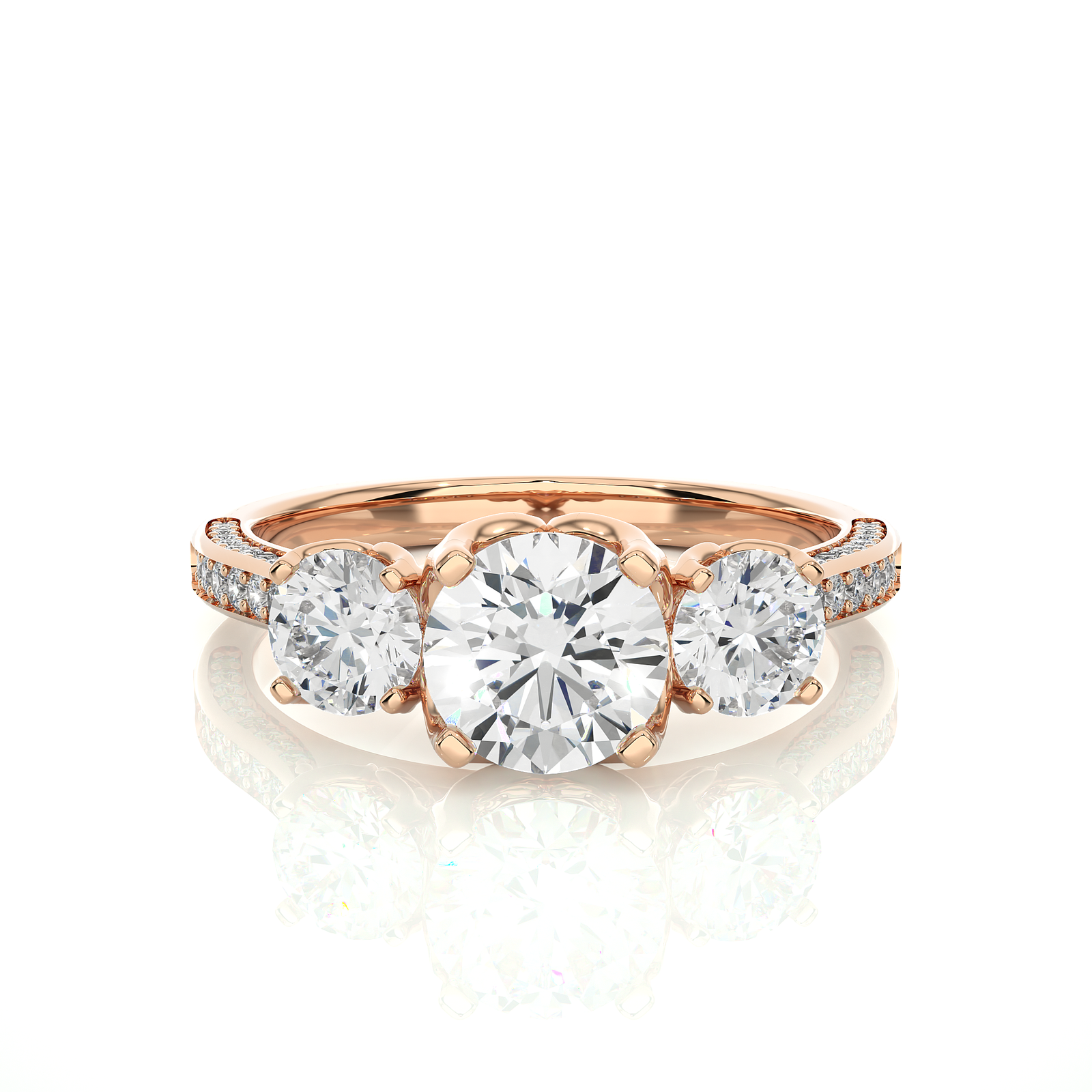 Timeless Three-Stone Diamond Ring