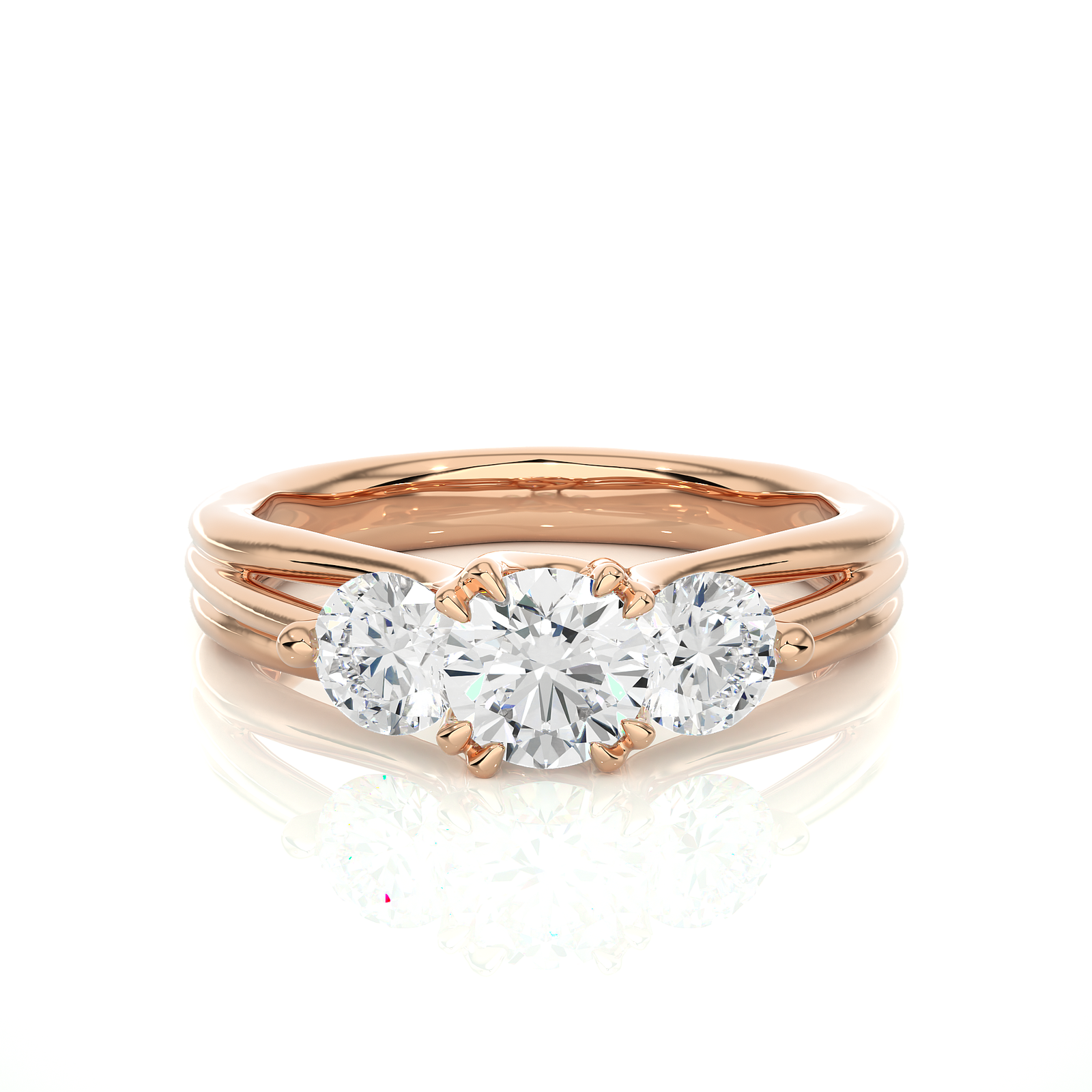 Three-Stone Diamond Engagement Ring