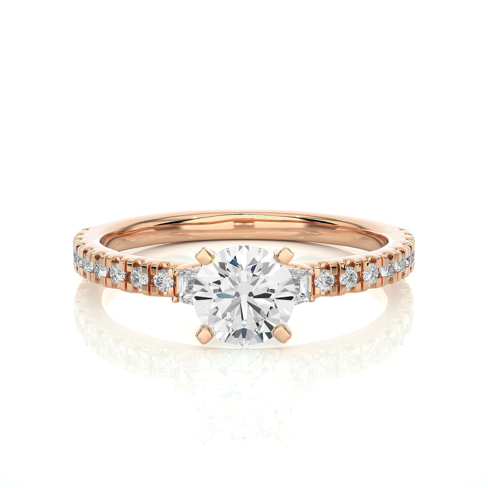 Gold Diamond Solitaire Ring