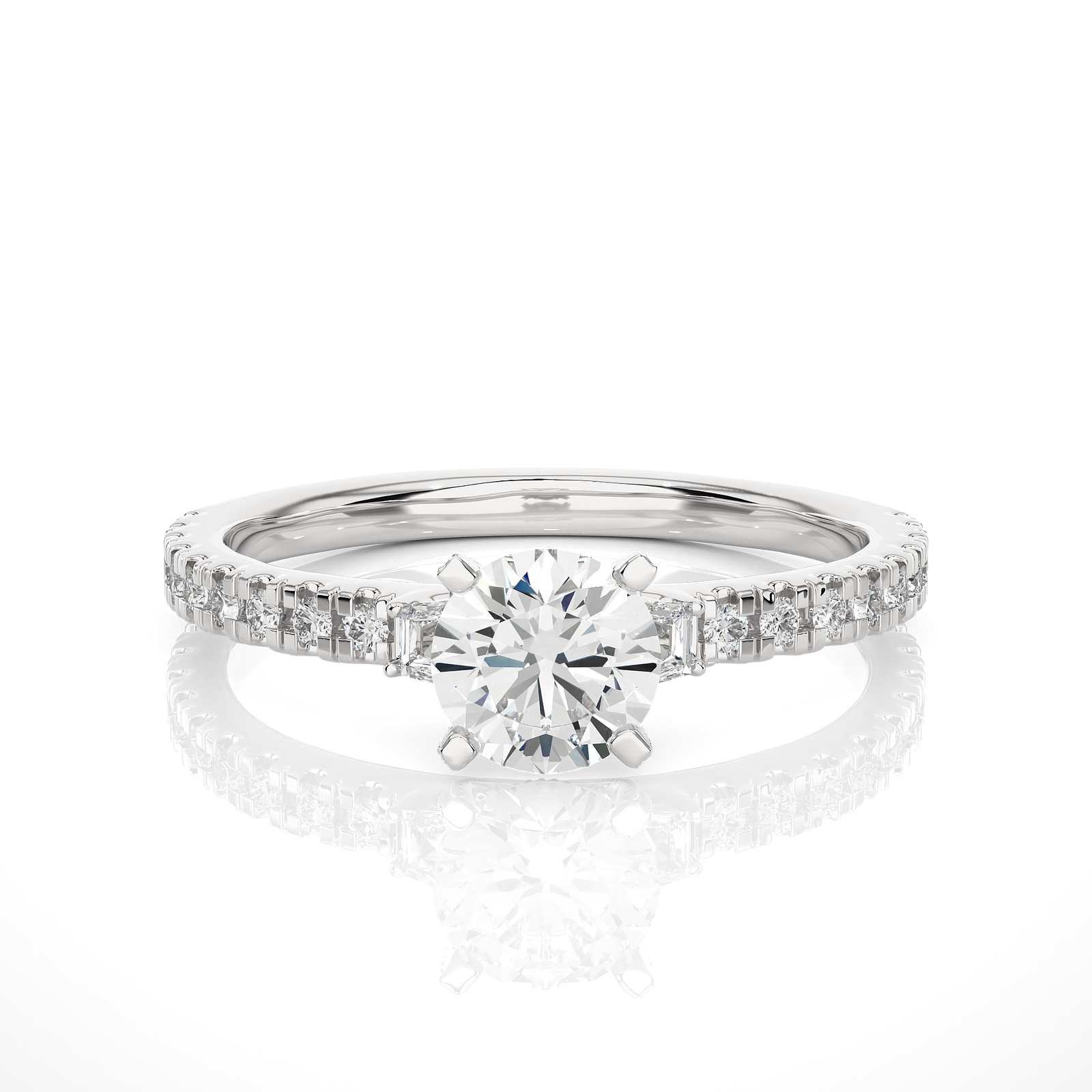 Gold Diamond Solitaire Ring