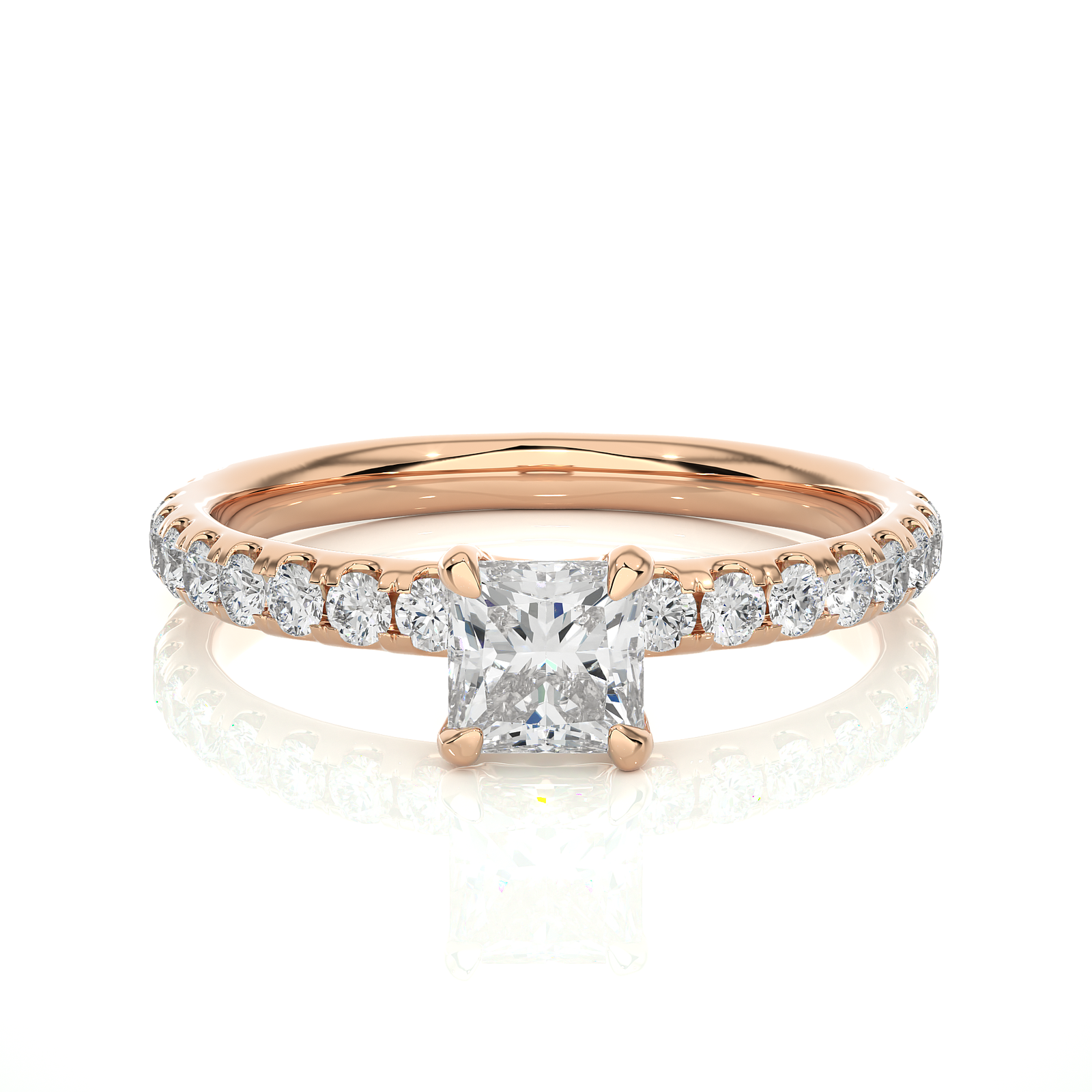 Princess-Cut Diamond Engagement Ring