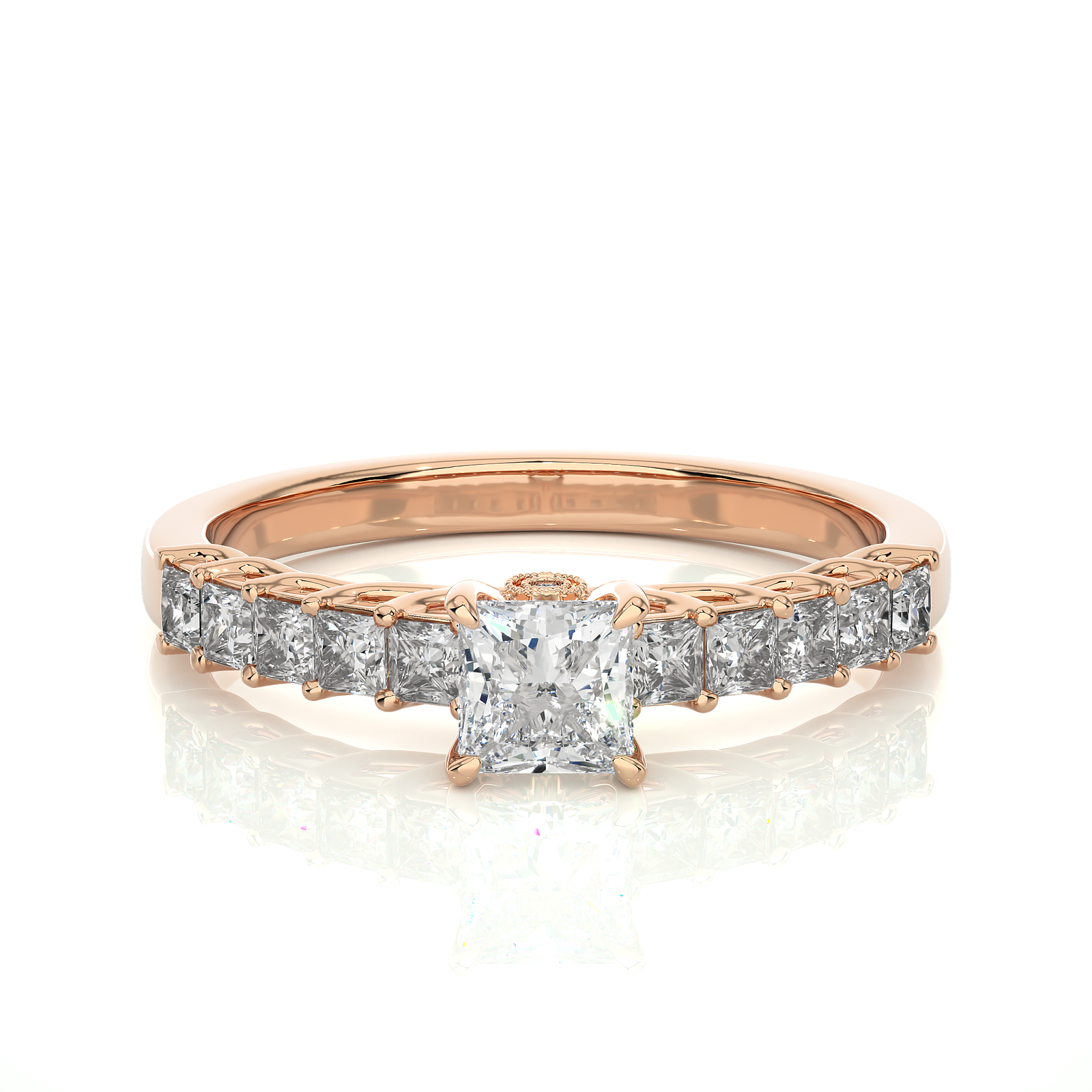 Princess-Cut Diamond Engagement Ring
