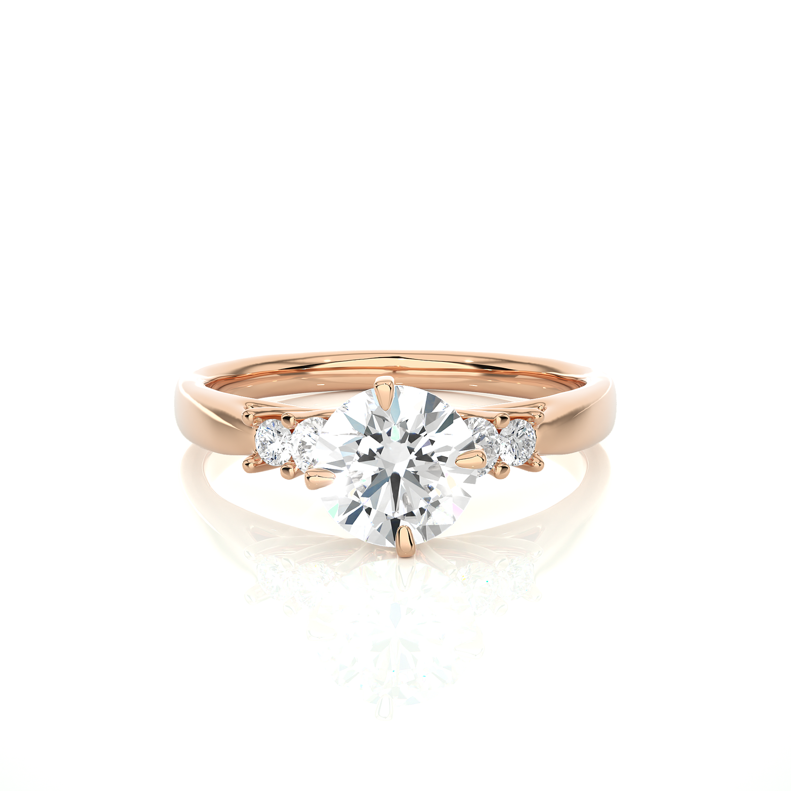 Three-Stone Diamond Engagement Ring