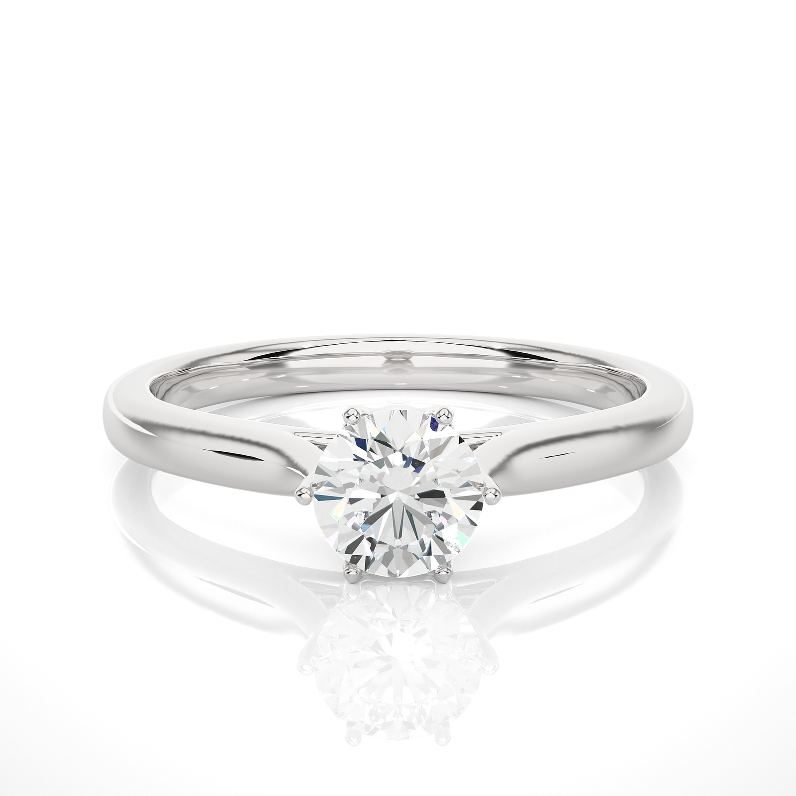 6-Prong Diamond Solitaire Engagement Ring