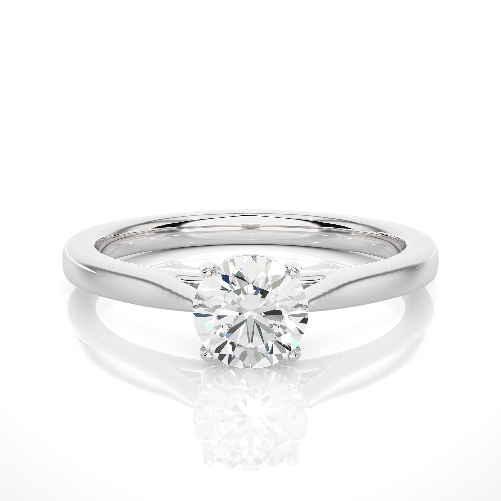 Round Cut Solitaire Diamond Engagement Ring
