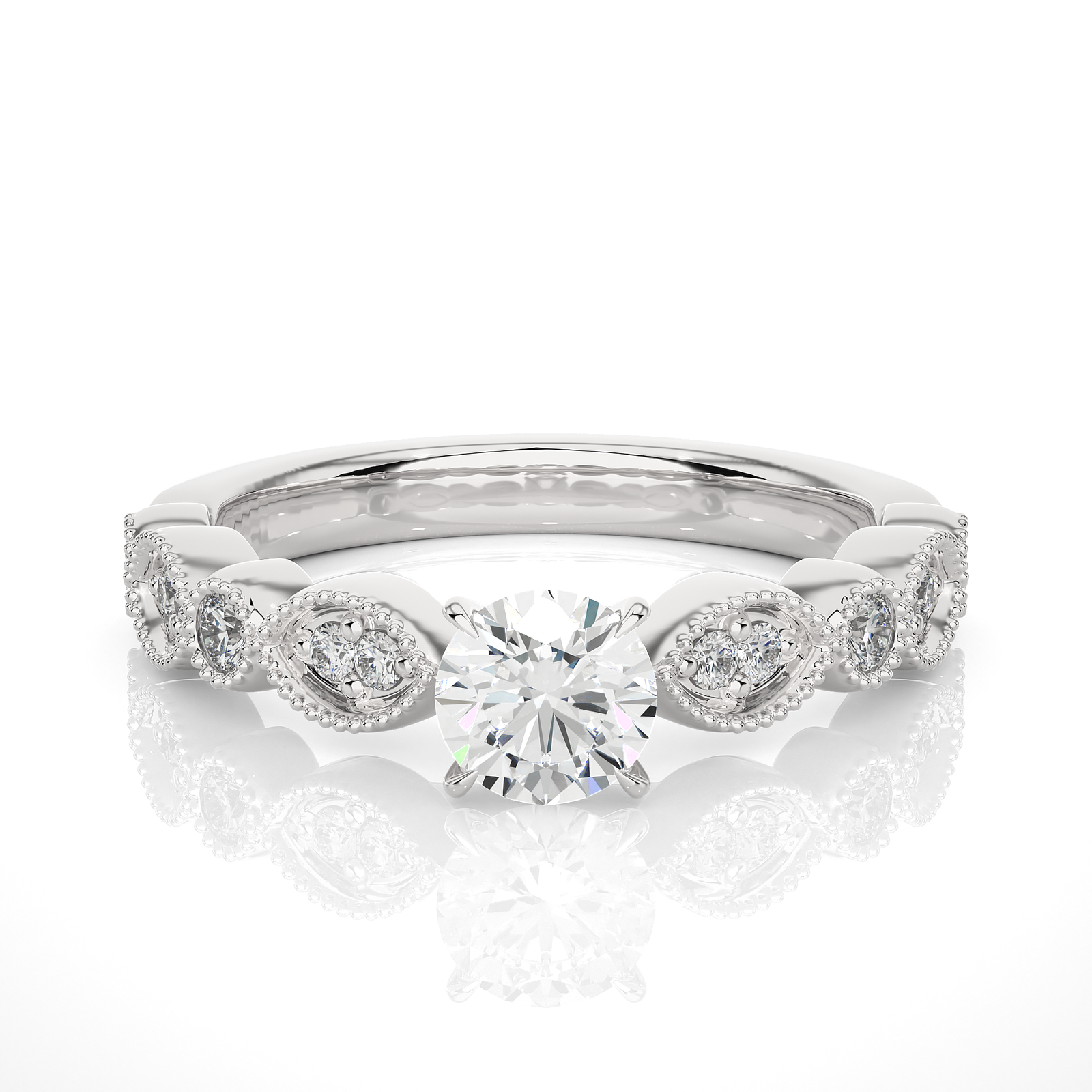 Vintage-Inspired Diamond Solitaire Ring