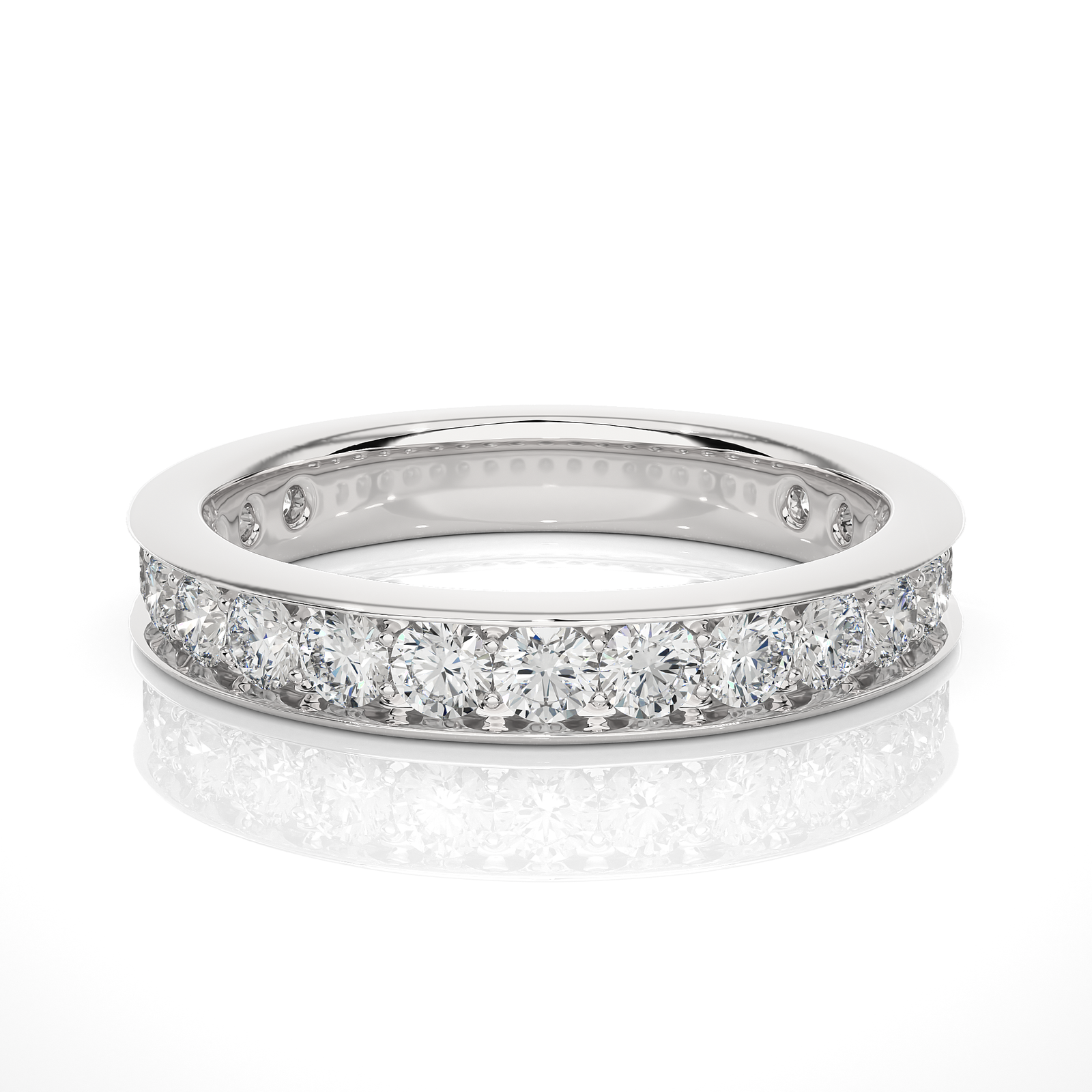 Channel-Set Round Diamond Eternity Band