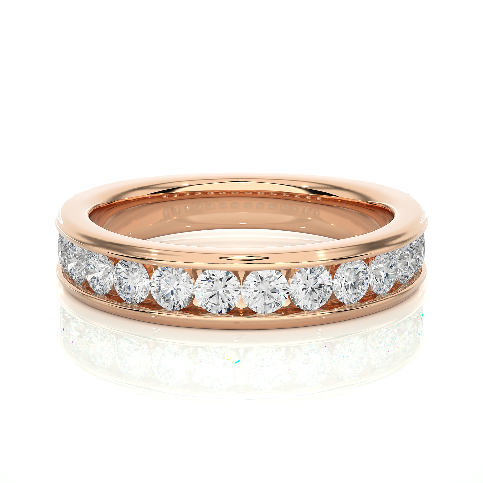 Channel-Set Round Diamond Eternity Band