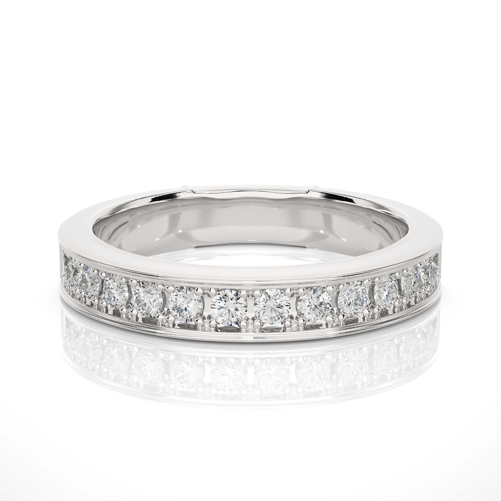 Channel Set Diamond Wedding Ring