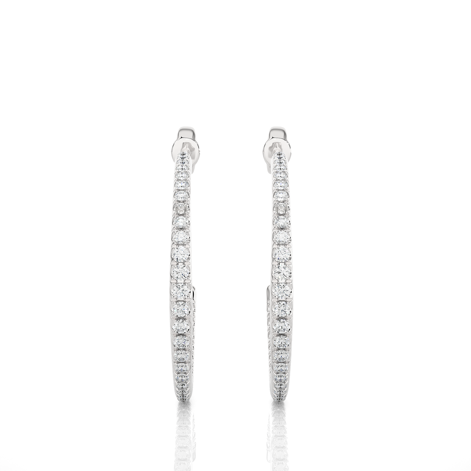 Pavé Diamond Hoop Earrings