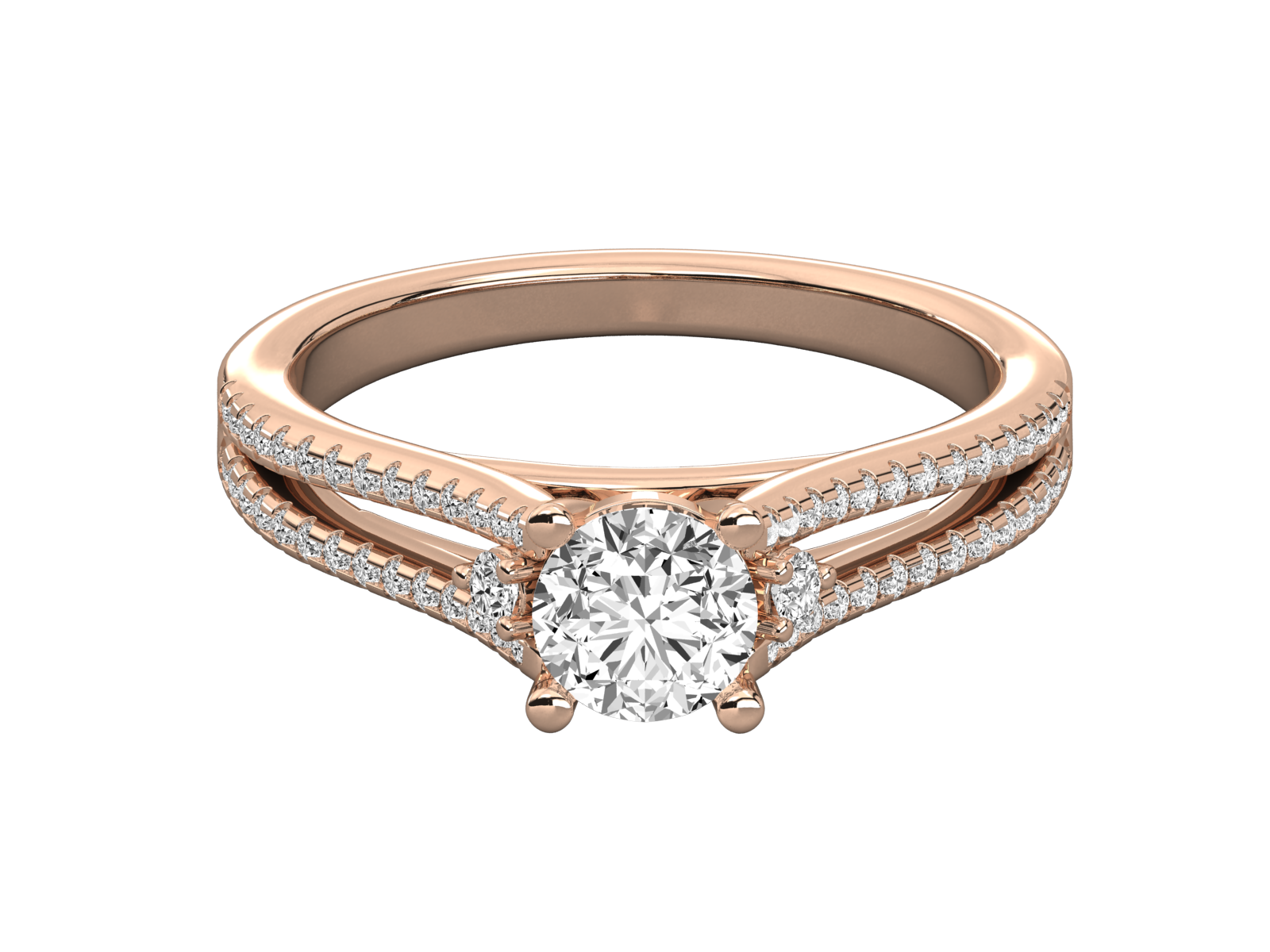 Split Shank Gold Engagement Ring