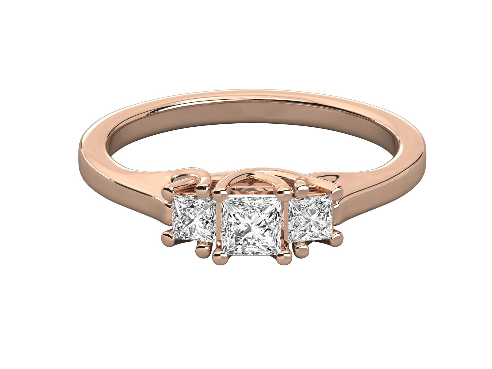 Timeless Trio Princess-Cut Diamond Ring 