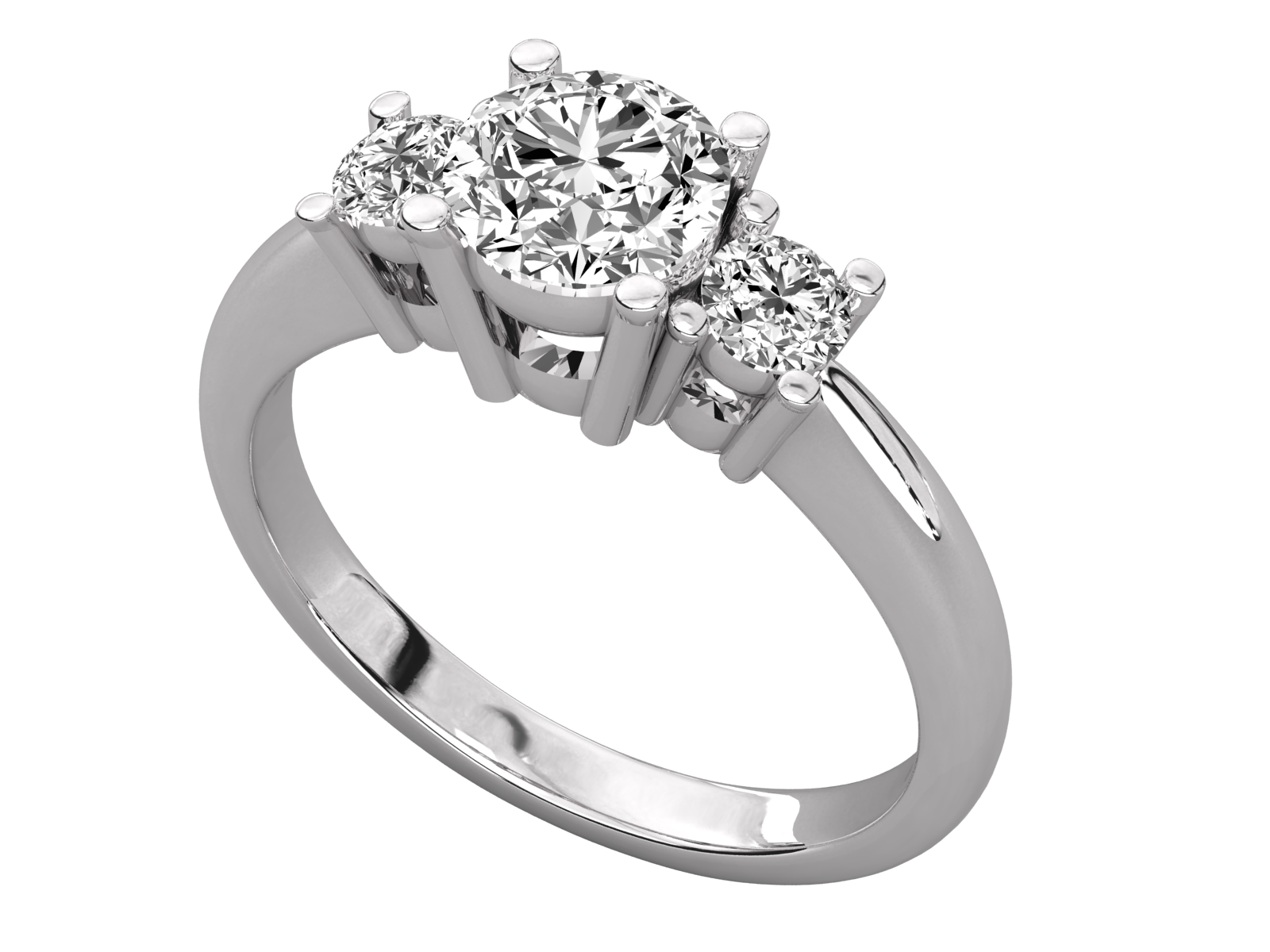 Three-Stone Diamond Engagement Ring