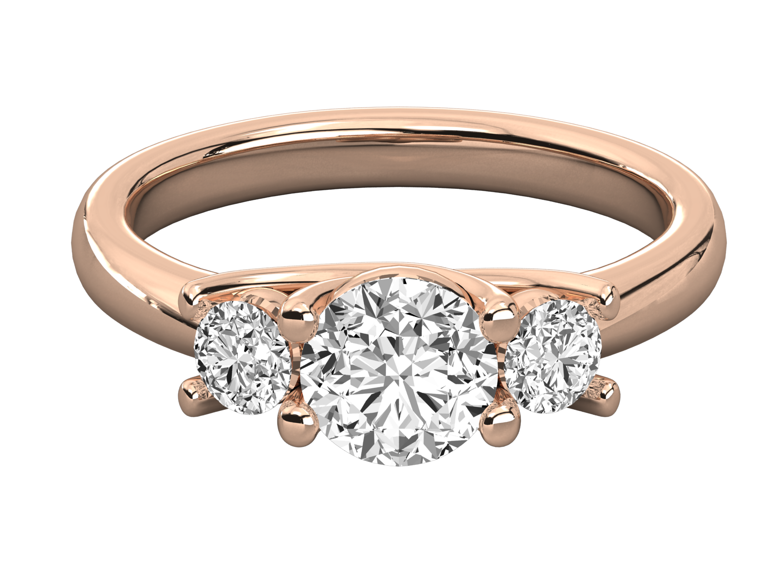 Three-Stone Diamond Engagement Ring