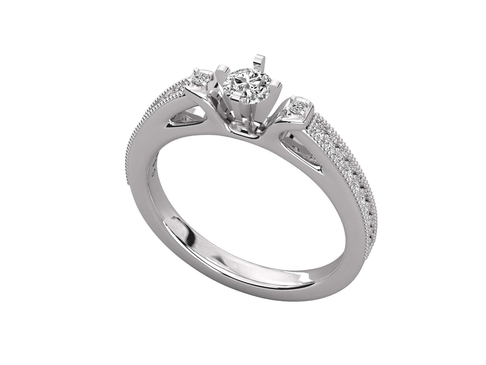 Vintage-Inspired Diamond Engagement Ring