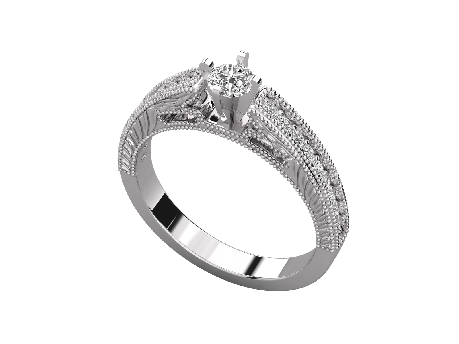 Vintage-Inspired Diamond Engagement Ring