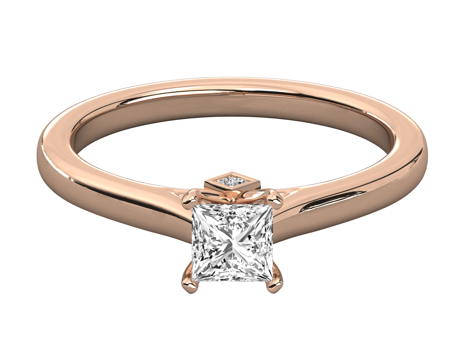 Princess-Cut Solitaire Engagement Ring