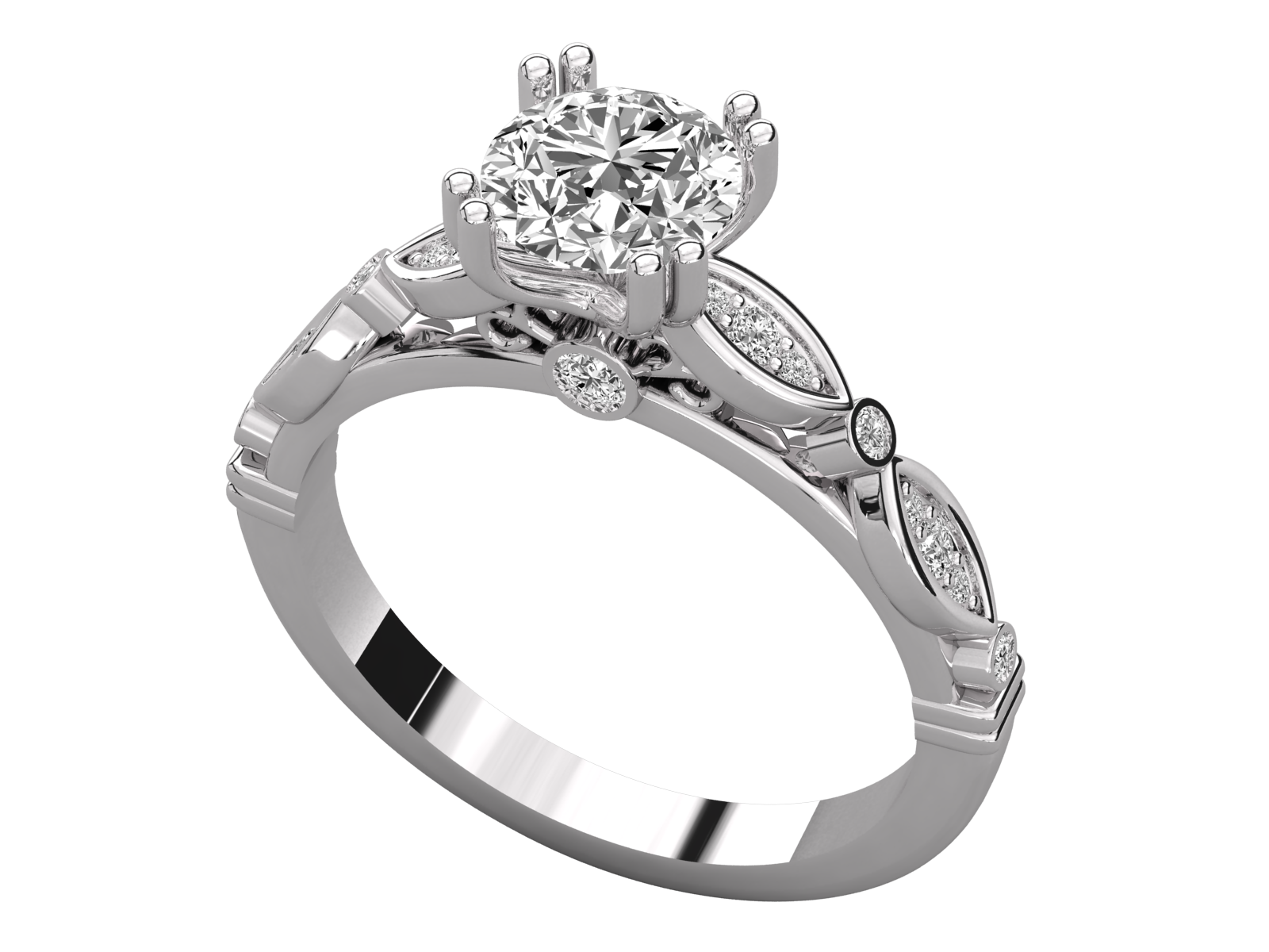Marquise-Inspired Diamond Engagement Ring