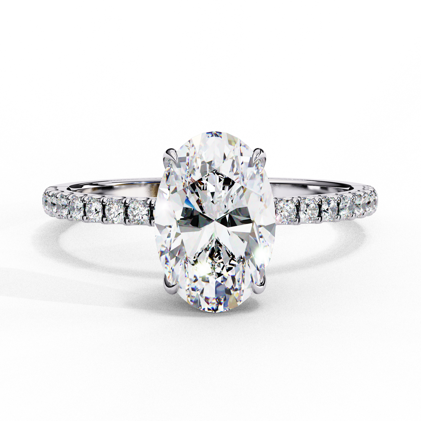 Oval-Cut Diamond Engagement Ring