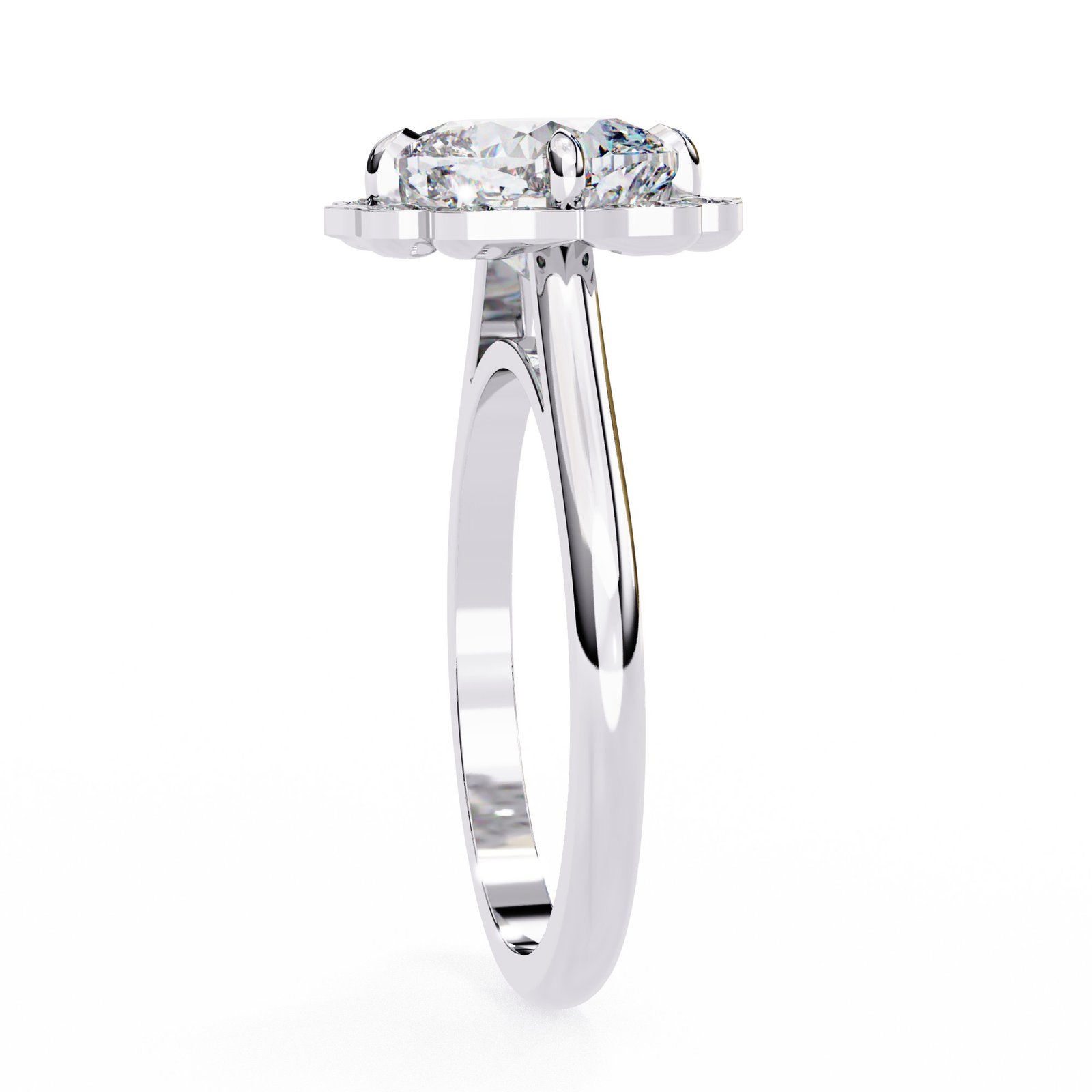 Floral-Inspired Diamond Engagement Ring