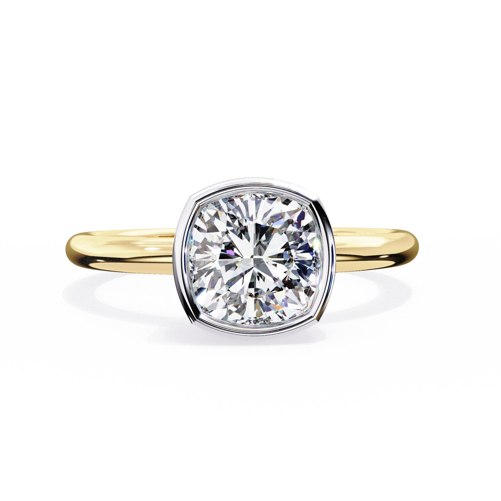 Modern Bezel-Set Solitaire Diamond Ring