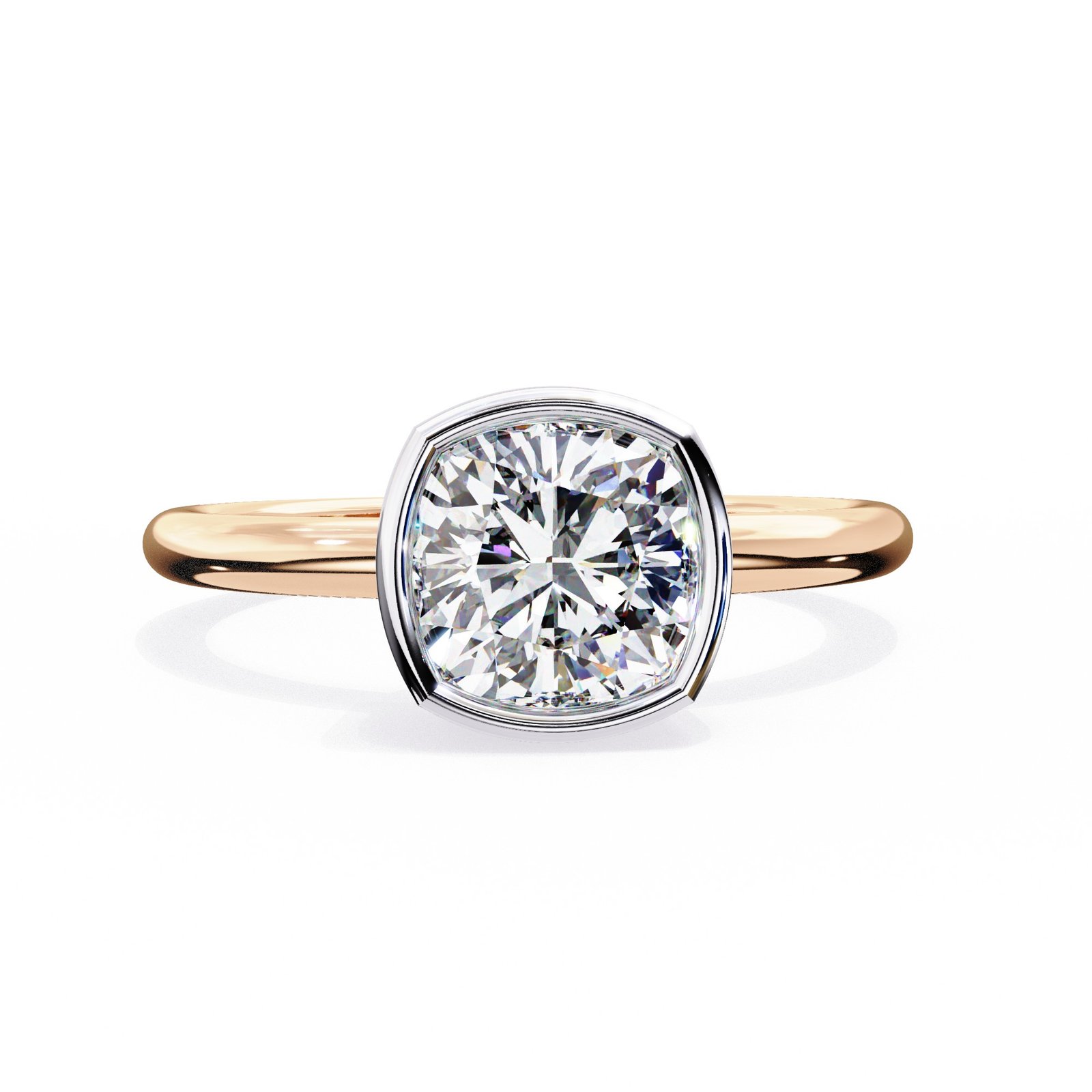 Modern Bezel-Set Solitaire Diamond Ring