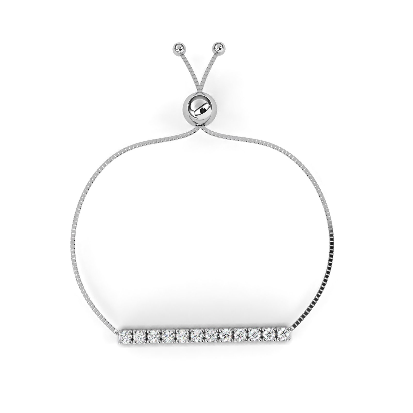 Adjustable Diamond Bar Bracelet